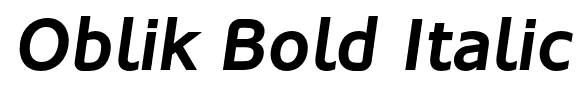 Oblik Bold Italic font